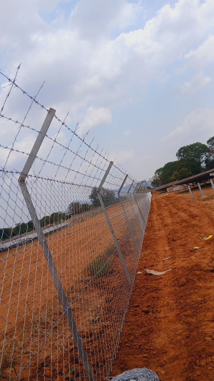 Sri Velmurugan Solar - Completed Angle Fencing Project 2