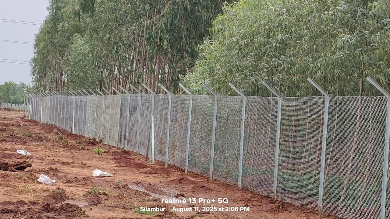 Sri Velmurugan Solar - Completed Angle Fencing Project 3