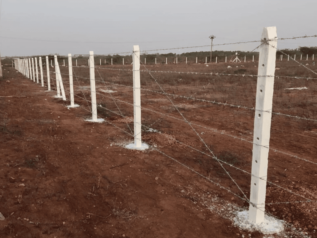 Sri Velmurugan Solar - Completed Barbed Wire Fencing Project 6